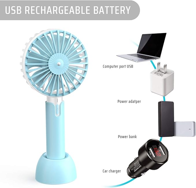 Mini Silent Desktop Electric Portable Handheld Fan