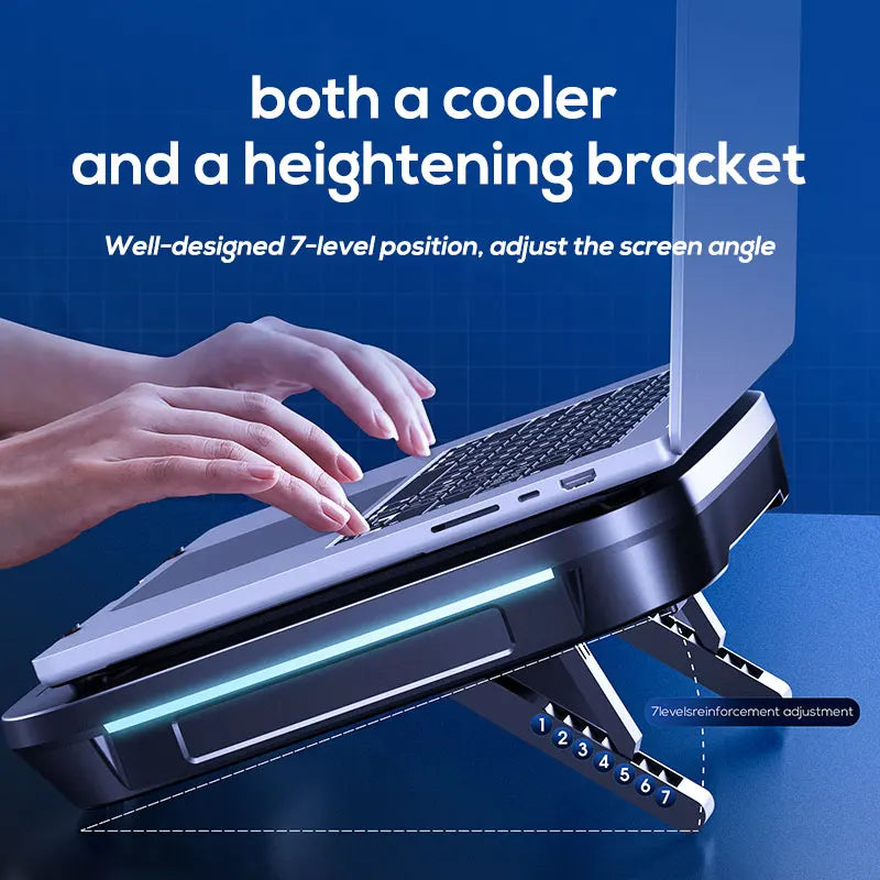 RGB Laptop Stand With Cooling Fan