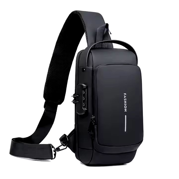 Waterproof Anti-Theft Crossbody Sling Bag with USB Charger