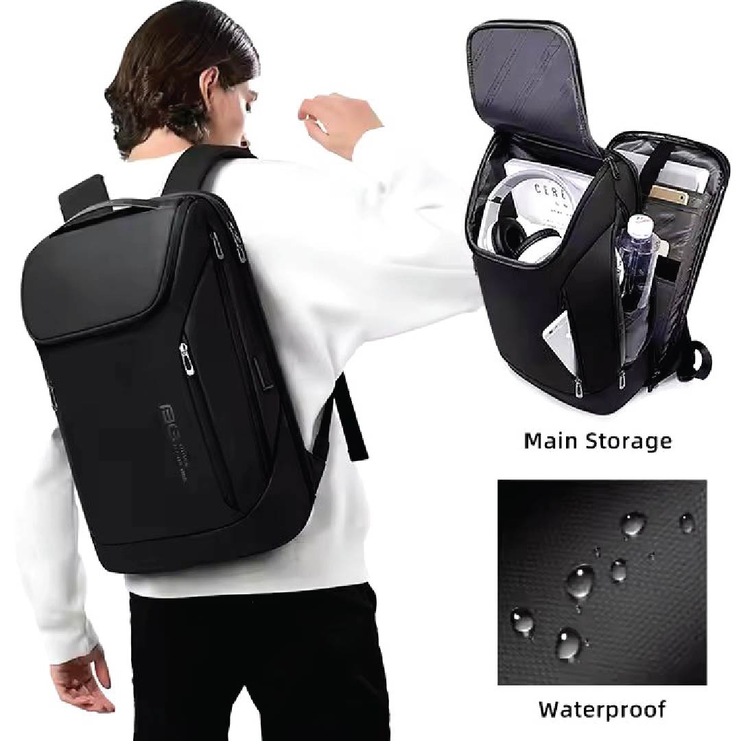 Waterproof Multi-Use Backpack with USB Charging and Shoulder Briefcase Design