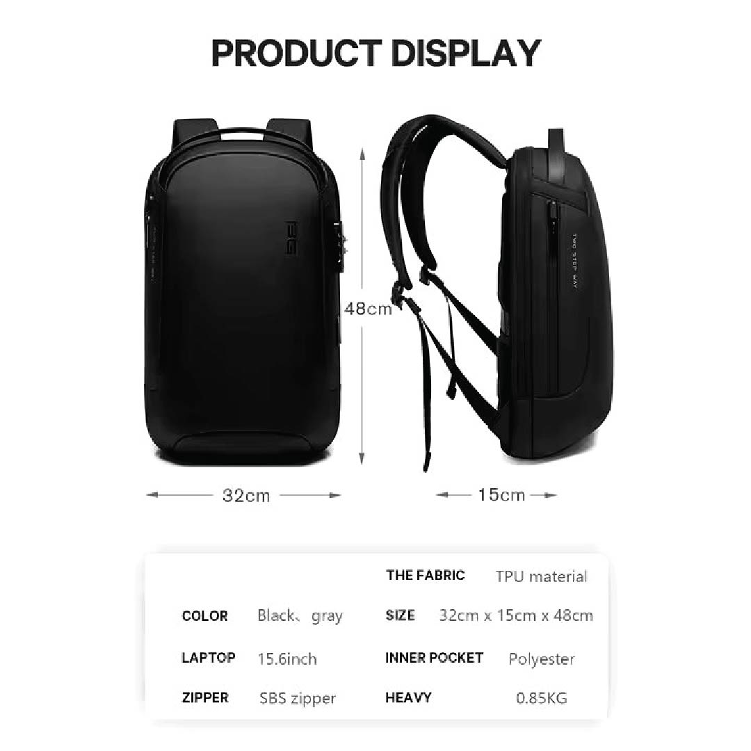 Smart Anti-Theft Waterproof Laptop Backpack with USB