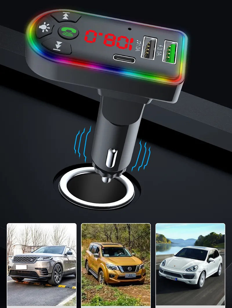 Car Bluetooth MP3 Player Fast Charger Adapter Lots