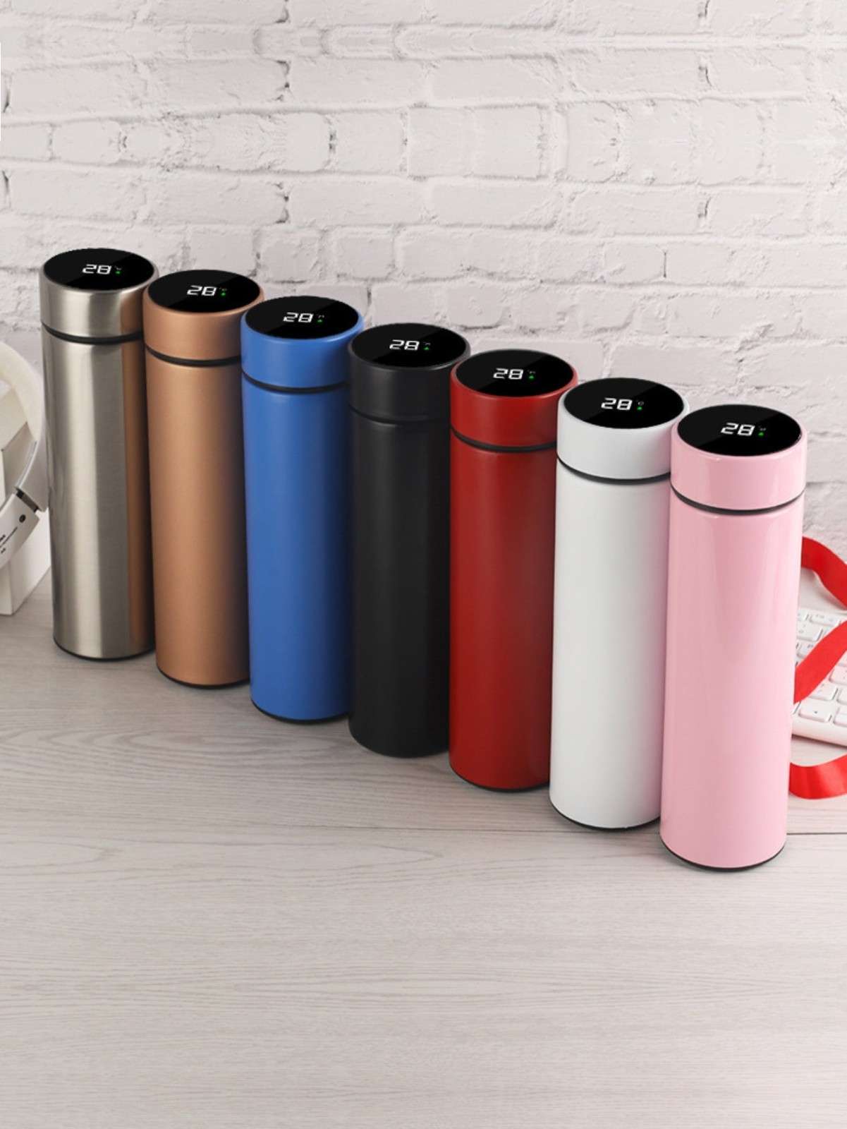 Stainless Steel Insulated LED Temperature Display Flask