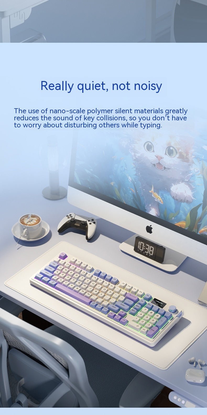 Wireless Bluetooth Mute Keyboard E-sports Office Keyboard