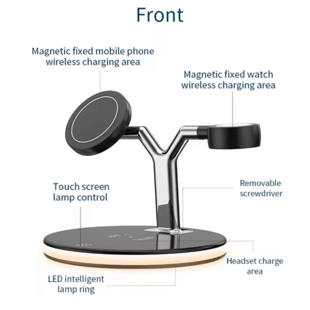 3-in-1 Magnetic Wireless Charging Dock – Fast Charging Station