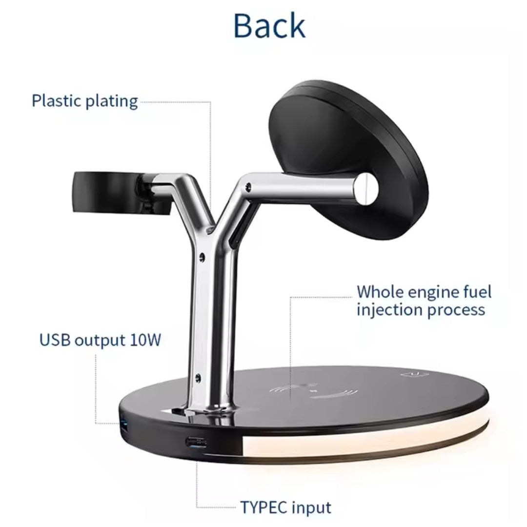 3-in-1 Magnetic Wireless Charging Dock – Fast Charging Station