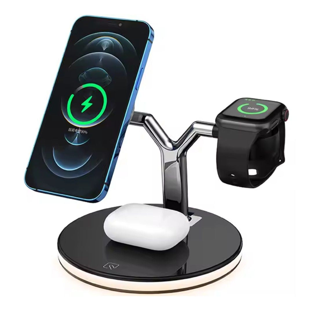 3-in-1 Magnetic Wireless Charging Dock – Fast Charging Station